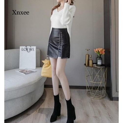 Кожаные юбки-карандаши Xnxee China At AliExpress