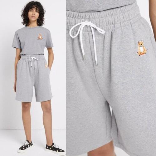 Women Pants 2021 Spring and Summer New Style Ladies Embroidered Gray Five-point Shorts