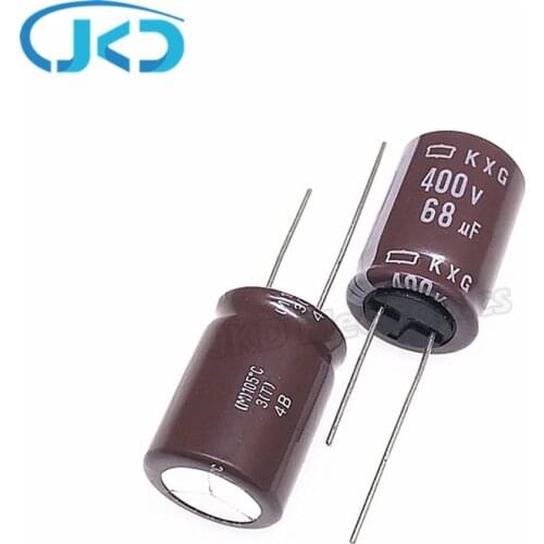 10pcs 68uF 400V NCC KXG Series 18*25mm Low Impedance Long Life 400V68uF Aluminum Electrolytic capacitor NIPPON CHEMI-CON