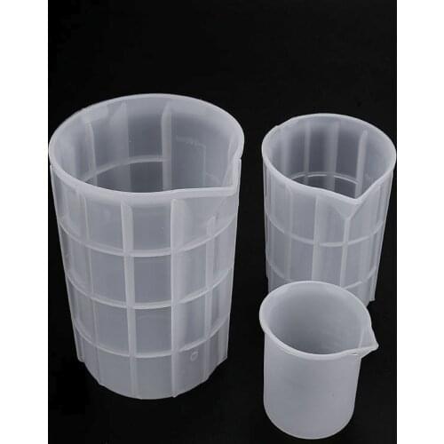 100ml /350ml /750ml With Scale Wash-free Measuring Cup For Resin DIY Crystal Making Mold Silicone Measuring Cup