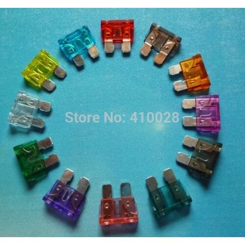 10000pcs 1A 2A 3A 5A 7.5A 10A 15A 20A 25A 30A 35A 40A ATM mid standard Fuse Auto Car Boat Motorcycle Blade