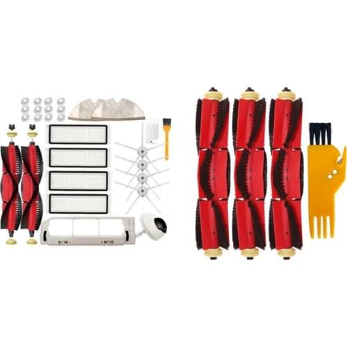 2 Set Vacuum Cleaner Accessories: 1 Set Main Brush Cover HEPA Filter Mop Cloth & 1 Set Main Roller Brush+Cleaning Brush