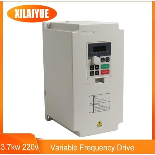 3.7KW 220V VFD Variable Frequency Drive Vector Inverter Drive with Extension Cable For Spindle Motor Speed Control