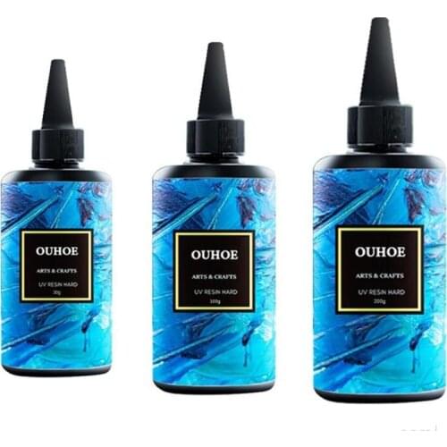 30/100/200g Ultraviolet Resin Hard Glue Curing UV Gel DIY Jewelry Crafts Making