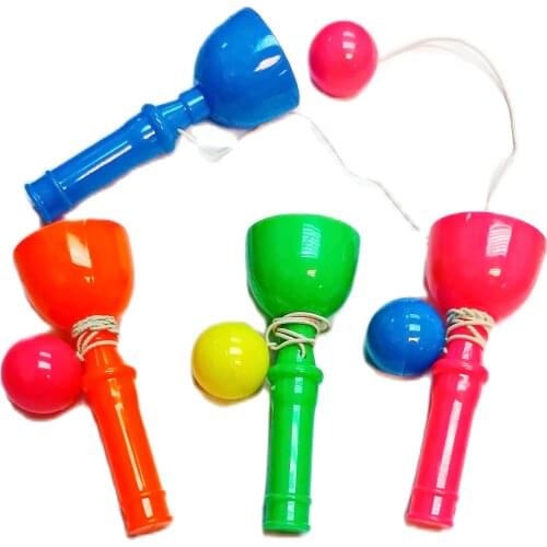 4 pc 8 cm mini catch ball game kendama toy kid party favor play game gift E1820 novelty birthday and prize gift
