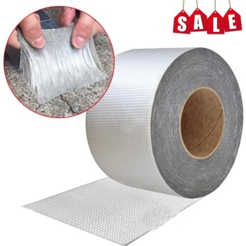 Aluminum Foil Butyl Rubber Tape Self Adhesive High Temperature Resistance Waterproof For Roof Pipe Repair Stop Leak Sticker