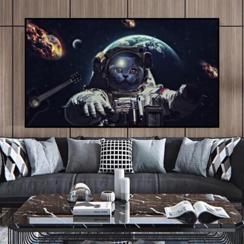Astronaut Drinking Posters Space Rocket Ship Canvas Prints Wall Art Pictures For Living Room Modern Painting Home Decor Cuadros