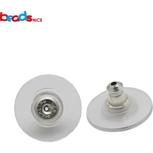 Beadsnice Sterling Silver Comfort Clutch Earring Backs Earring ComponentsSoft Wide Earnuts for Stud Earrings ID34951