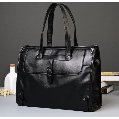Brand Fashion Designer Leather Messenger Briefcase Mens Business Bags IPad Computer Bags 2021 Hot Fashion Male HandBags