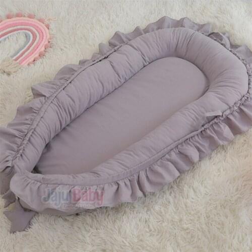 Jaju Baby Handmade, Gray Ruffle Elite Babynest