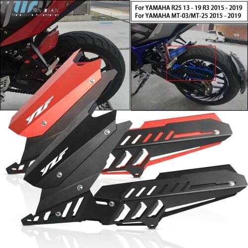 For YAMAHA YZF R25 R3 YZF-R25 YZF-R3 Motorcycle Rear Tire Hugger Fender Mudguard MT-03 MT03 MT-25 MT 25 15-19 Chain Guard Cover