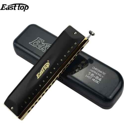 Easttop Chromatic Harmonica 16 Hole Brass /ABS Comb Musical Instruments Mouth Organ slide Harmonica Good Sound