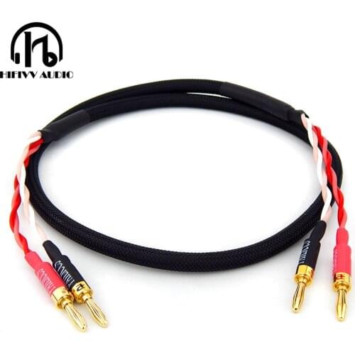 HIFI Cable Surround Center Speaker With Japan origin Cable American Banana Plug DIY speaker cable 0.5M-3M