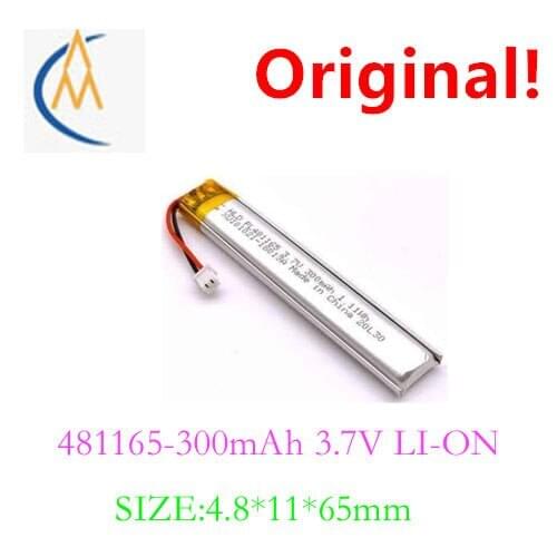 Toy LED solar 3.7V300mAh lithium rechargeable battery polymer sound protection charging 481165mp3 Bluetooth headset 3D glasses