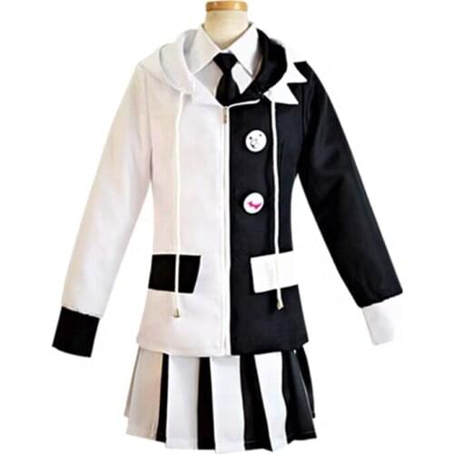 Anime Danganronpa V3: Killing Harmony Cosplay Monokuma Uniform Cosplay Costume Jacket Coat+Shirt+Short Full Set