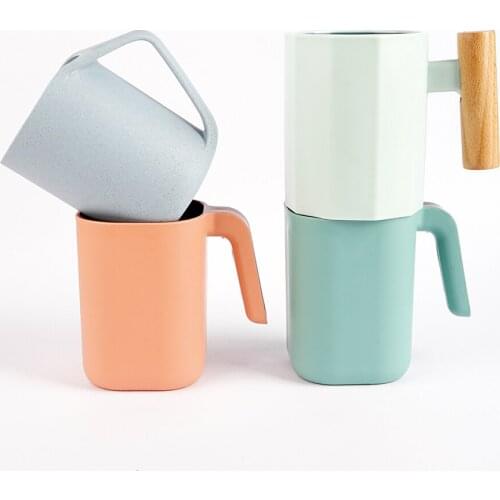 Bathroom Rhombus Toothbrush cup Solid Color Tooth Brush Cup Simple Couple Cups Milk coffee Mug bathroom accessories