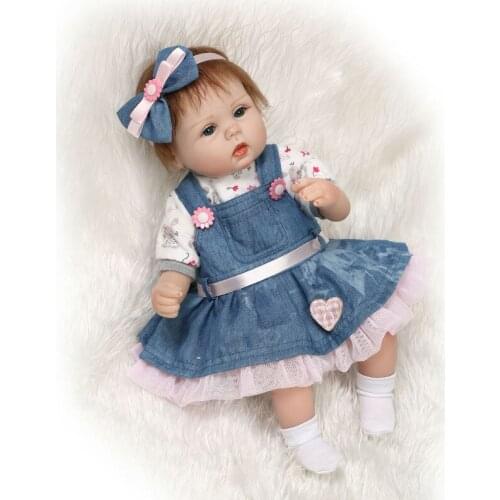 Latest new 40cm Silicone Reborn Boneca Realista Fashion Baby Dolls For Princess Children Birthday Gift Bebes Reborn Dolls