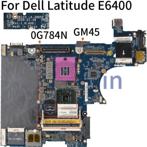KoCoQin LA-3805P Laptop motherboard For Dell Latitude E6400 Mainboard GM45 DDR2