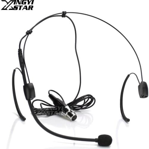 Mini XLR 3 Pin TA3F Professional Headworn Headset Microphone System For SAMSON UB7 UR7 Karaoke Wireless Mic Bodypack Transmitter