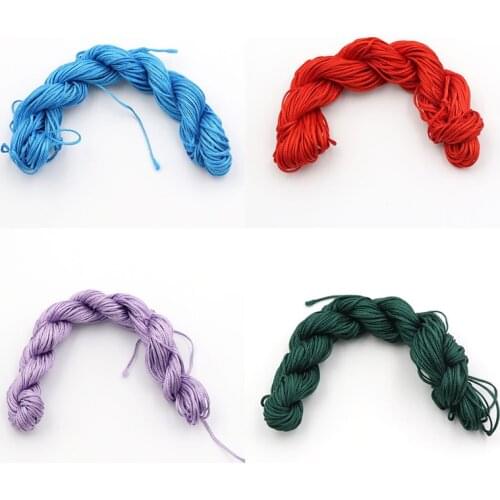 24 Meter/Roll 1mm Nylon Cord Thread Chinese Knot Macrame Bracelet String For Jewelry Making DIY Necklace Accessories Wholesale