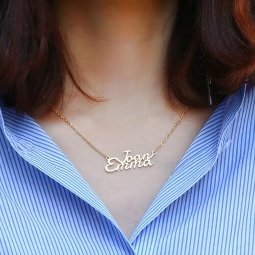 DODOAI Personalized Name Necklaces Name Pendant Necklace Customized Letter Choker Necklace Capital Letter Choker for Women Girls