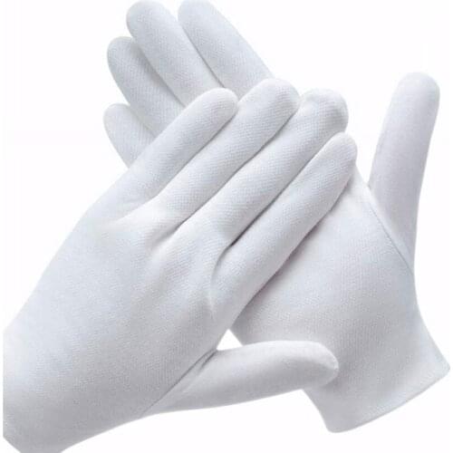 Gloves 2pcs Thickened globes white globes white cotton globes etiquette Wenwan globes