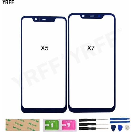 For Nokia X7 2018 TA1131 Front Glass Panel For Nokia X5 TA1109 (No Touch Screen Digitizer) Outer Glass Cover Phone Repair Parts