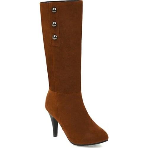 Plus Size 10 11 12 boots women woman winter boots women women shoes botas Willow sleeve with a pointed point