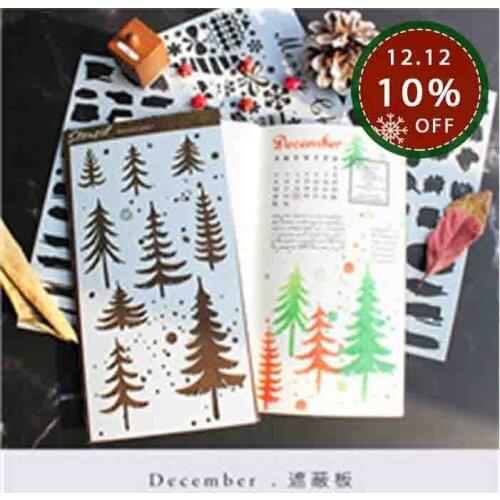 Moodtape Craft Layering Stencils For Walls Painting Scrapbooking Stamp Album Decor Embossing tree