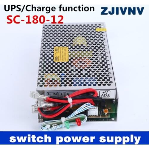 New 180W 12V 13.5A universal AC UPS/Charge function monitor switching power supply input 110/220v battery charger output 12VDC