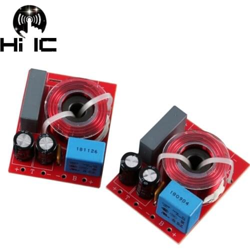 2pcs Universal Speaker 2 Unit Audio Frequency Divider 2 Way Crossover Filters 60W Treble Bass Speaker Crossover