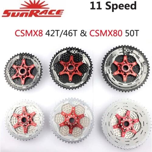 SunRace 11 Speed Cassette Flywheel CSMX8 CSMX80 CSMS8 CSRX8 Mountain Bike Bicycle MTB 11-40T 11-42T 11-46T 11-50T Bicycle Parts
