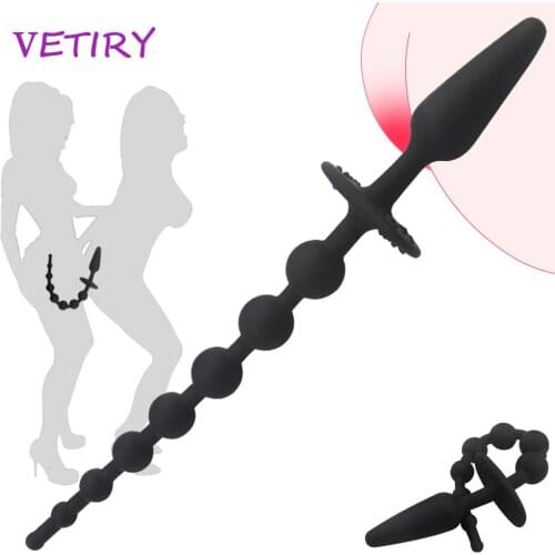 VETIRY Long Anal Plug Tail Butt Plug Silicone Dog Tail Sex Toys For Women Men Gay Slave Games SM Erotic Toy G-spot Sex Products