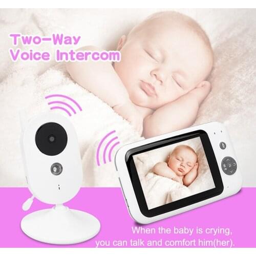 3.5Inch Video Baby Monitor 2Way Intercom Music Cry Babies Wireless LCD Baby Camera With Monitor