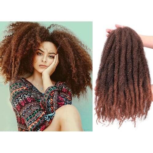 18inch Marley Crochet Braids Hair Afro Kinky Synthetic Braiding Hair Crochet Braids Hair Extensions for Women