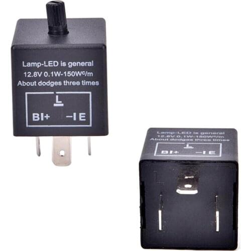 1PCS 12V 3-Pin LED Adjustable Car Flasher Flash Relay For Turn Signal Light CF13