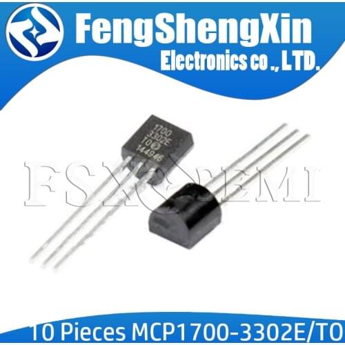 10pcs/lot New MCP1700-3302E/TO TO-92 MCP1700 1700-3302E TO92 MCP1700-3302E Fixed LDO Voltage Regulator