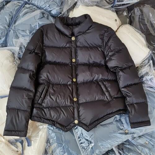 20 Winter Women Short Down Coat Light Thin 90% White Duck Down Jackets Single Breasted Down Jacket Female Jacket Outwear WZ1236