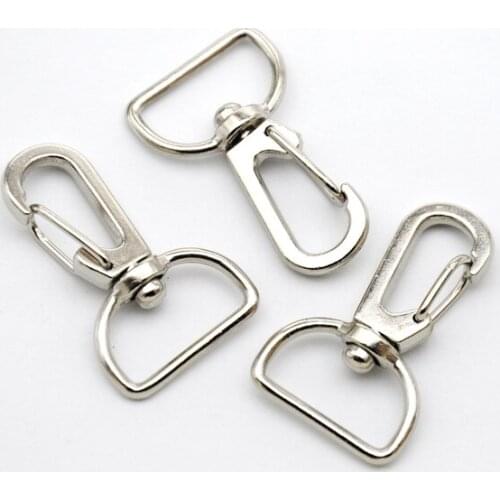 50pcs/lot 20mm Silver nickle Alloy Swivel Clasps Snap Key Hooks DIY Key Chain Ring Free Shipping HK-004