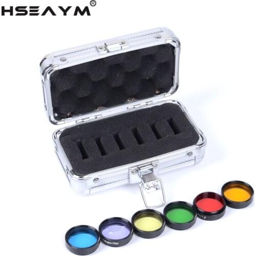 6 PCS/LOT Eyepiece Filter Astronomical Telescope Ocular Lens Planets And Nebula Filter Moon Skyglow 6 color Selection 1.25 Inch