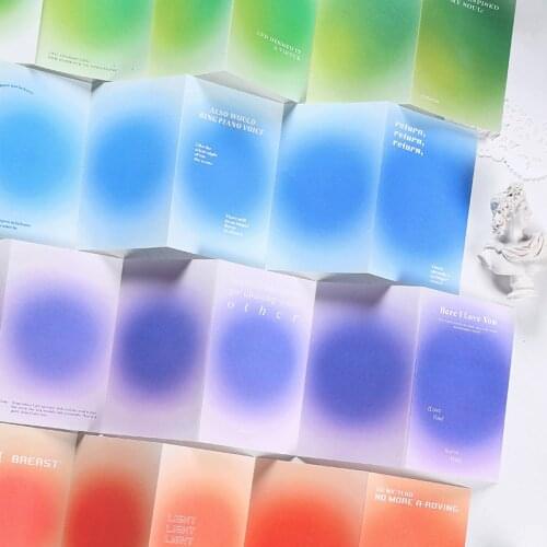 Dimi 10 Sheets Cute Gradient Color Note Paper for Scrapbooking Diary Planner Decoration Collage Background Paper Stationery