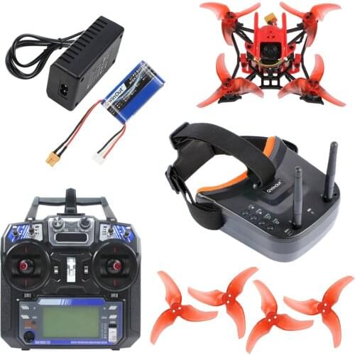 JMT T100 DIY FPV Racing Drone Toothpick Kit with Flysky Receiver Crazybee F4 PRO V3.0 Flight Control Full Set with FPV Goggles