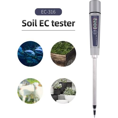 EC-316 Direct Soil EC Tester 0-4.00 mS/cm LCD for Aquarium Swimming Pool laboratory Soil Hydroponics 30%OFF