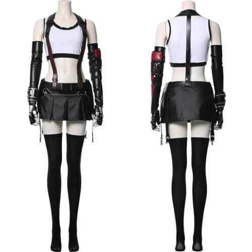 Final Fantasy VII Remake Tifa Lockhart Cosplay Costume Adult Women Girls Halloween Carnival Costumes