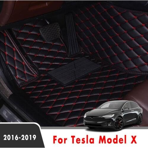 Carpets For Tesla Model X 2019 2018 2017 2016 Car Floor Mats Auto Custom Styling Interiors Accessories Pad Heel Pedal Rugs