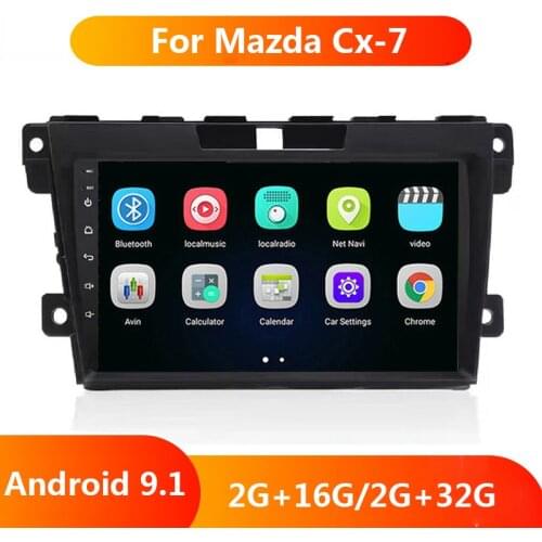 9'' 2 din Android 9.1 Auto Radio Car Multimedia For Mazda Cx-7 cx7 cx 7 2008-2015 GPS Navigation Stereo Audio Player bose system