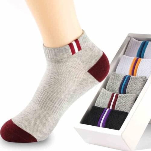 Mens cotton short tube summer thin breathable sports socks cotton boat socks