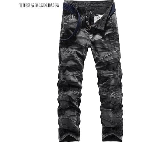 TIMES UNION Brand American Tactical Camouflage Military Casual Combat Cargo Pants Retro Casual Mens Trousers Spring Autumn