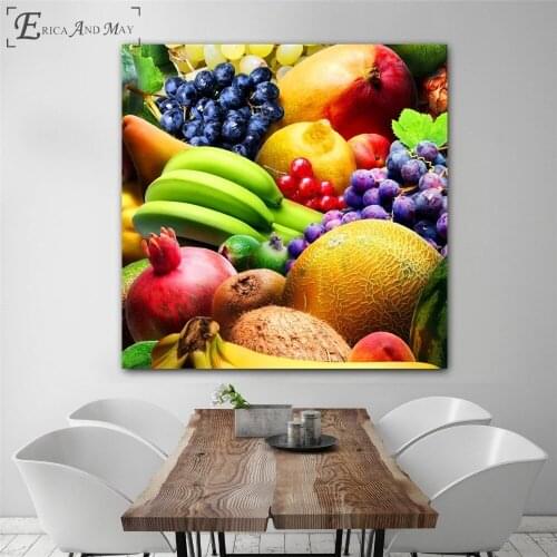3 Piece Kitchen Fruit Combined Poster Prints Oil Painting On Canvas Wall Art Murals Pictures For Living Room Decoration No Frame