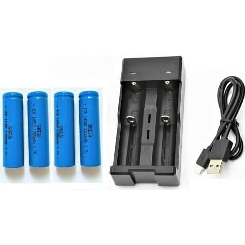 NEW 4PCS AA 14500 Battery 1200mAh 3.7v rechargeable li ion Batteries led flashlight Flat +3.7V 18650 14500 USB Battery Charger